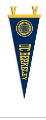 UC Berkeley and seal felt pennant 9 inchesx24 inches- Navy-Shop College Wear