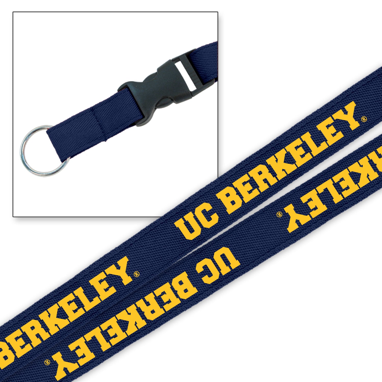 University Of California Berkeley Cal 3/4" woven Lanyard-Gold-Shop College Wear