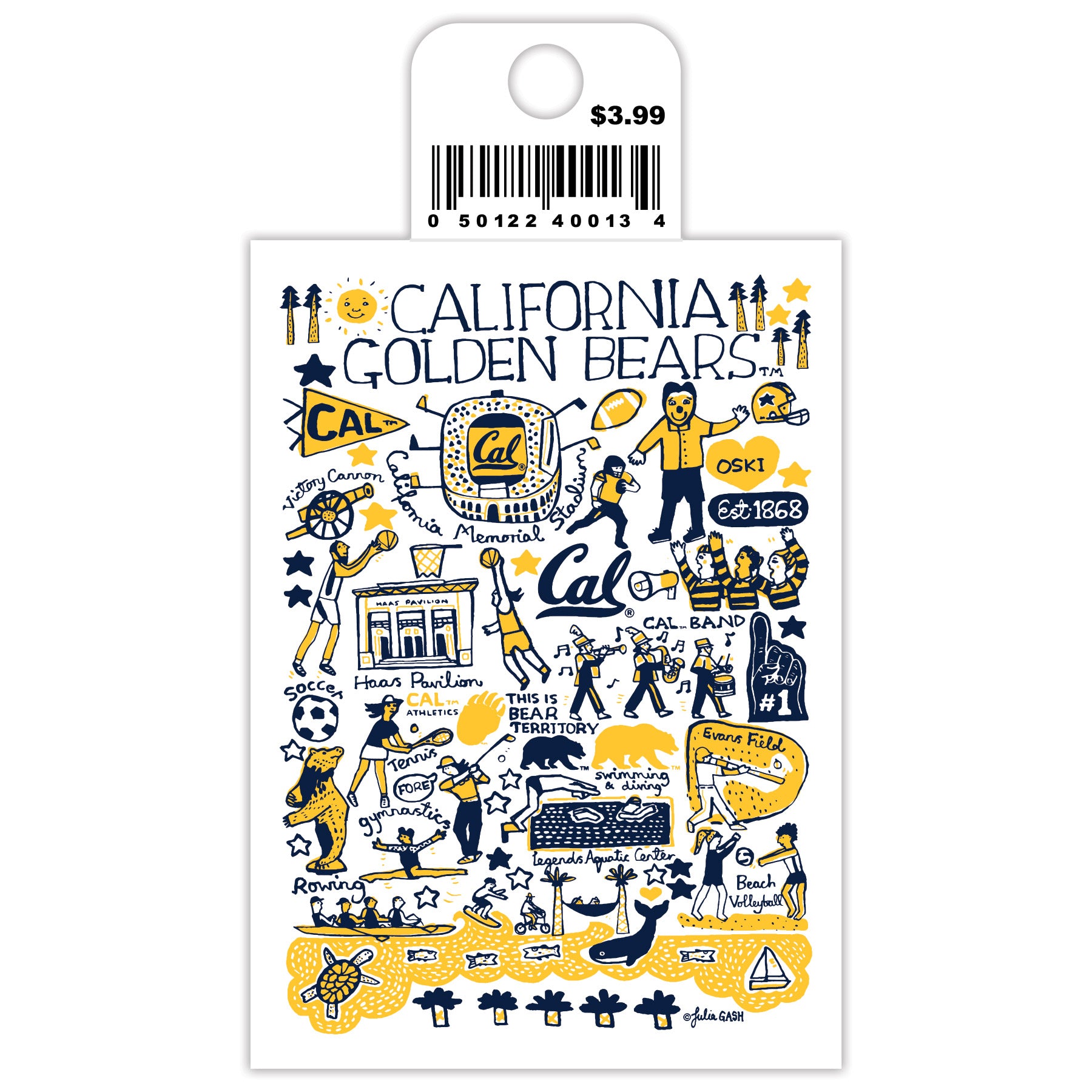 UC Berkeley Cal Julia Gaush vinyl sticker – Shop College Wear