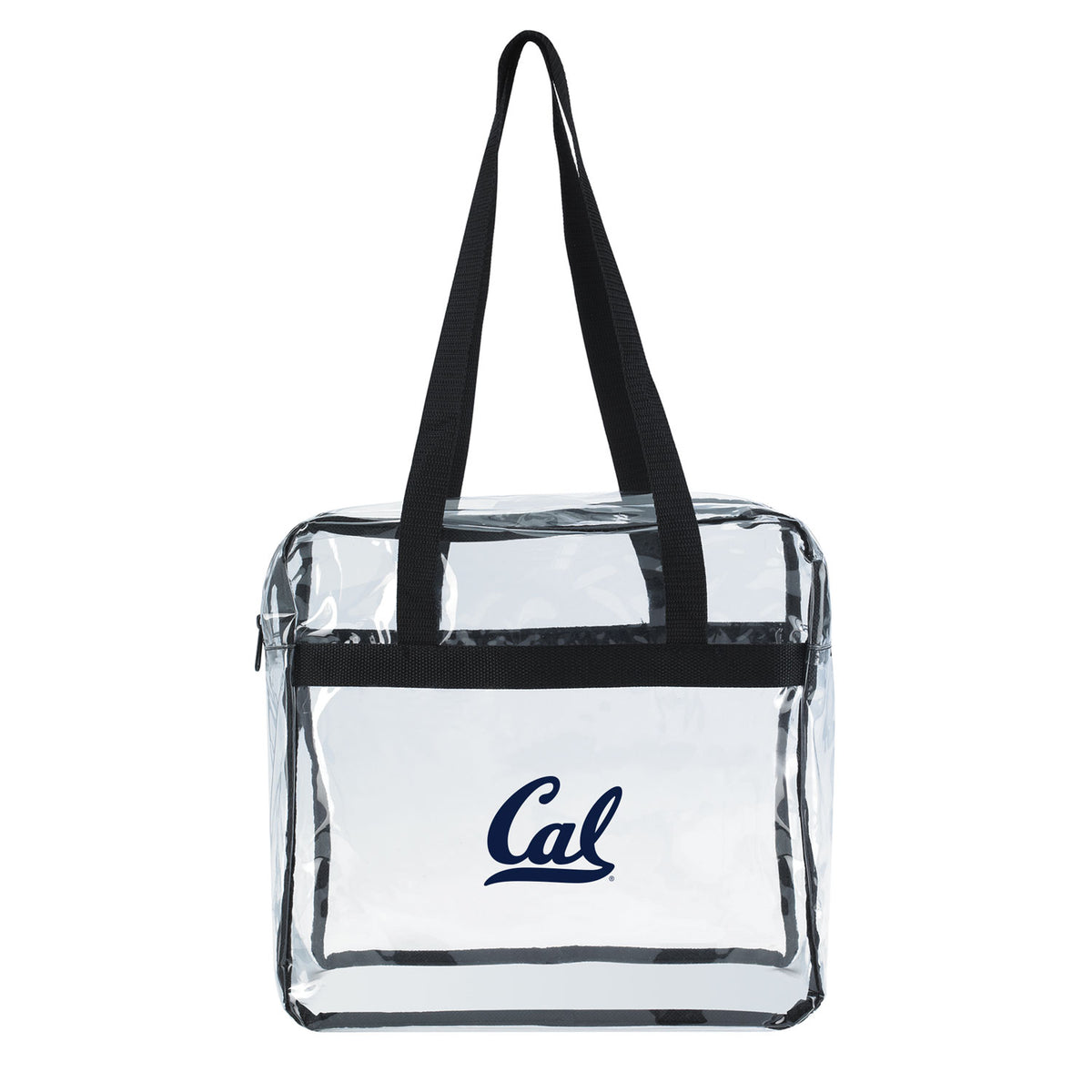 U.C. Berkeley Cal clear bag with zipper -Black