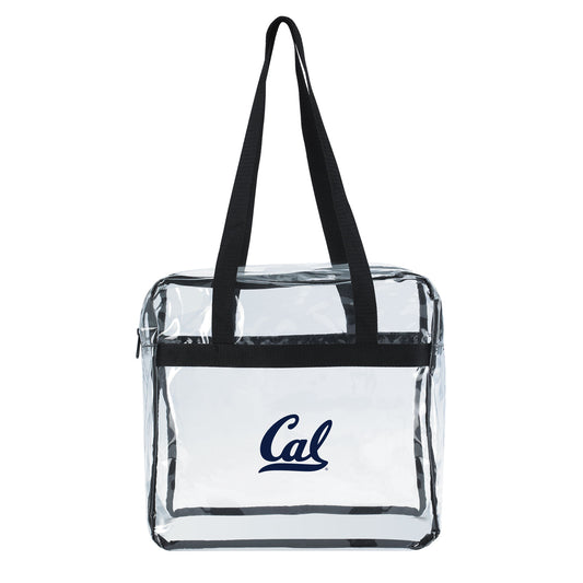 U.C. Berkeley Cal clear bag with zipper -Black