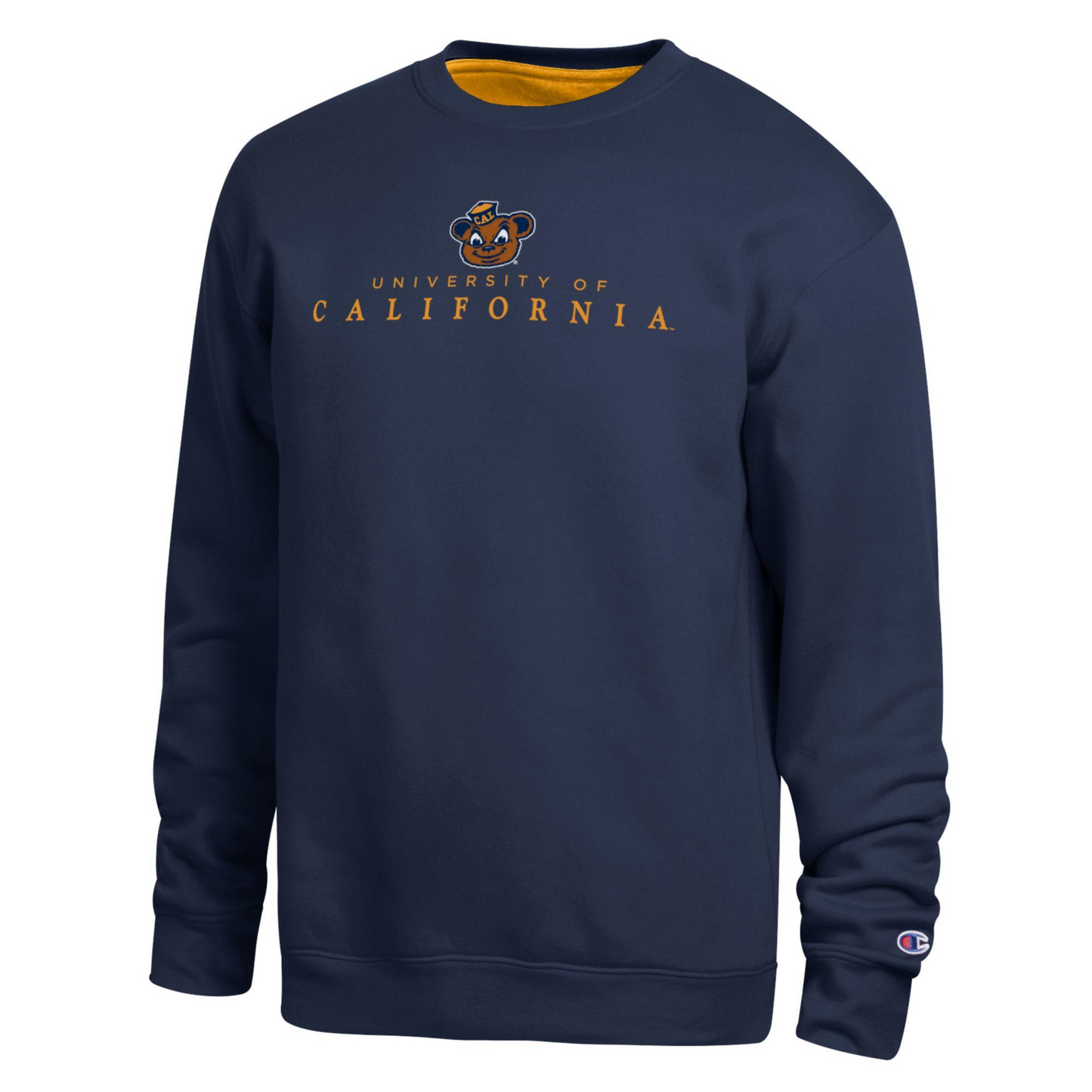 University of California Berkeley Cal Champion embroidered brushed cotton crew neck sweatshirt-Navy