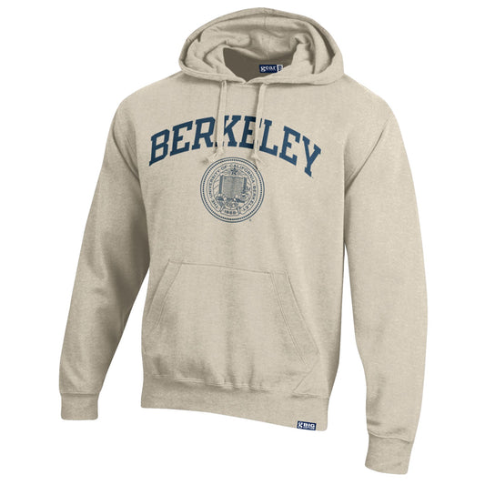 U.C. Berkeley arch & seal rich cotton hoodie sweatshirt-Oatmeal-Shop College Wear
