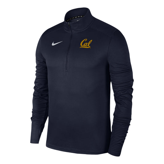 U.C. Berkeley Cal embroidered Nike Pacer quarter zip shirt-Navy-Shop College Wear
