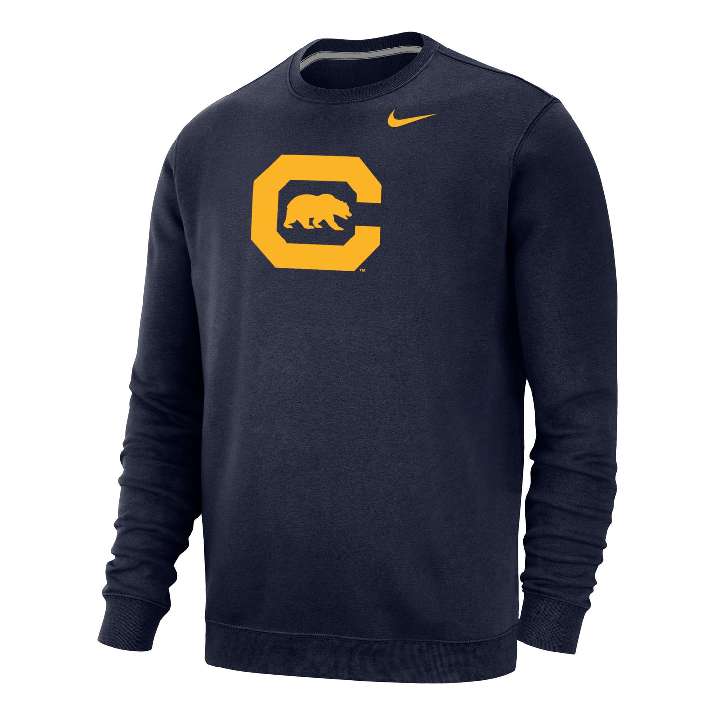U.C. Berkeley Cal Nike crew-neck with block C and Bear logo-Navy-Shop College Wear
