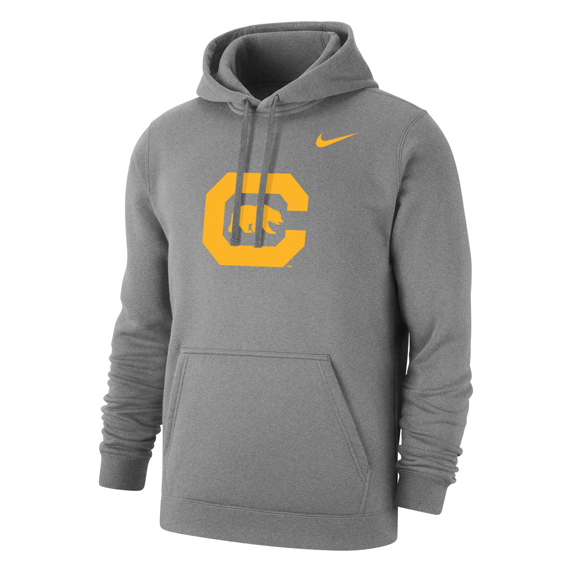 U.C. Berkeley Nike block C and bear club fleece hoodie sweatshirt-Grey-Shop College Wear