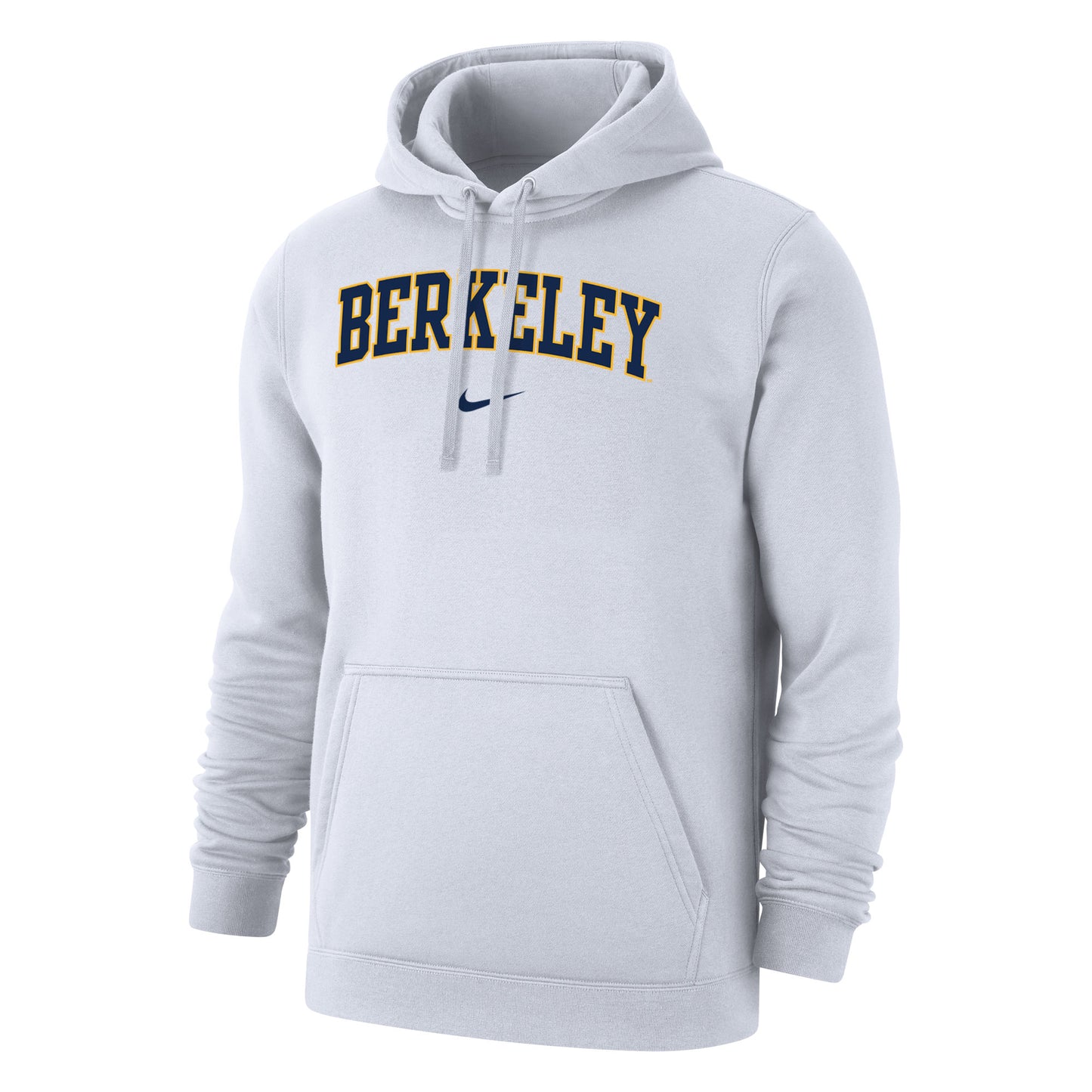 U.C. Berkeley Nike Cal club fleece hoodie with Berkeley wordmarkgraphic sweatshirt-White-Shop College Wear
