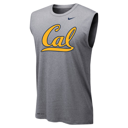 U.C. Berkeley bold script Cal Nike sleeveless T-Shirt-Navy-Shop College Wear