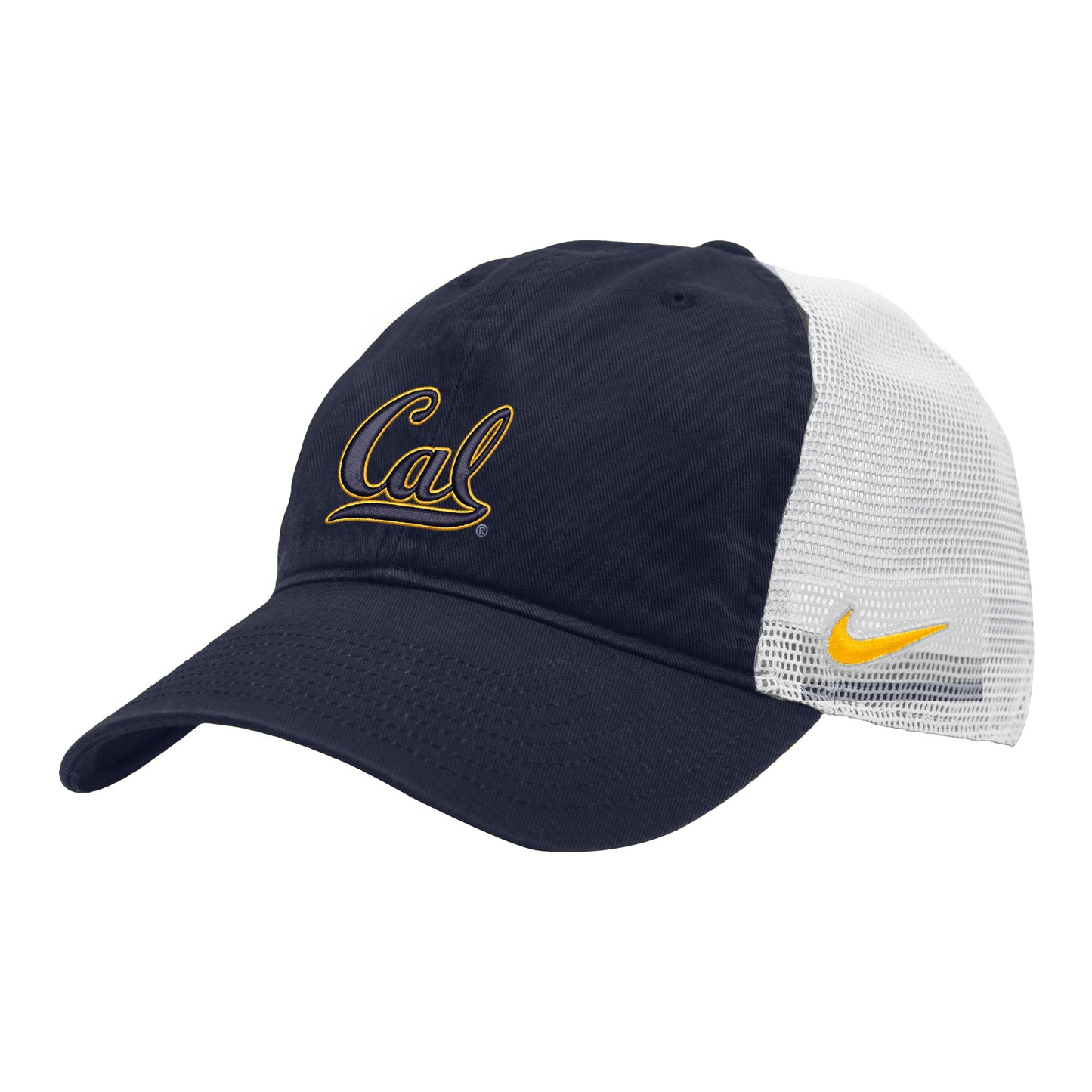 U.C. Berkeley Cal embroidered washed trucker hat-Navy-Shop College Wear