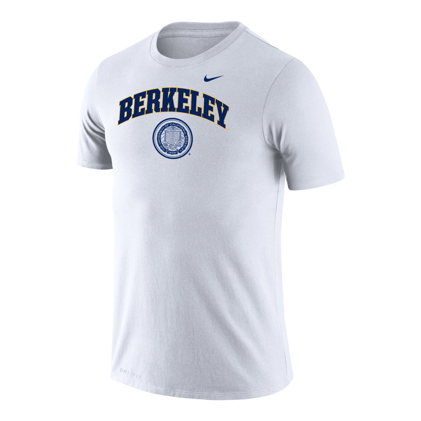 U.C. Berkeley bold script Cal Nike legend Dri-Fit T-Shirt-White-Shop College Wear