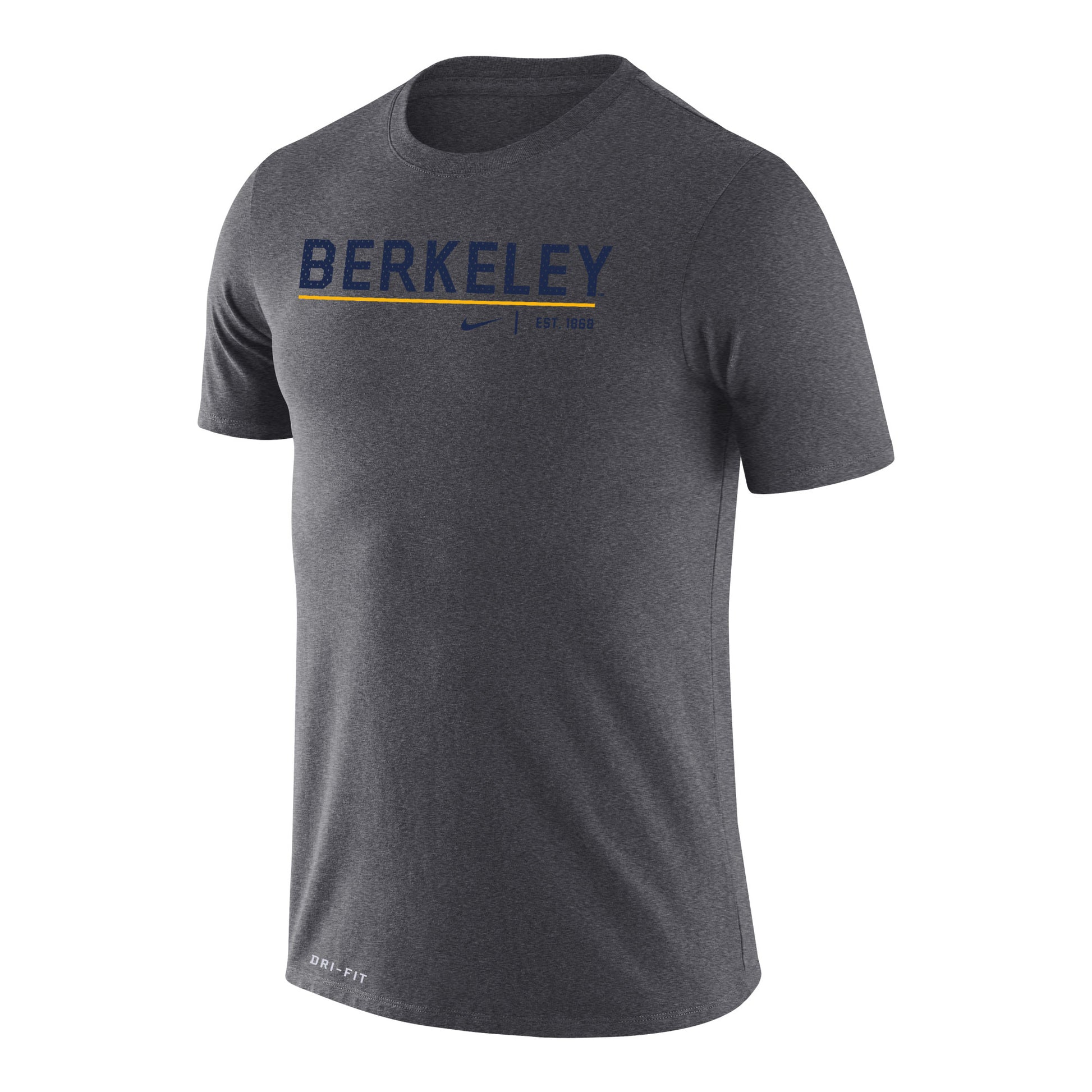 Copy of Copy of U.C. Berkeley script Cal Nike legend Dri-Fit T-Shirt-Charcoal-Shop College Wear