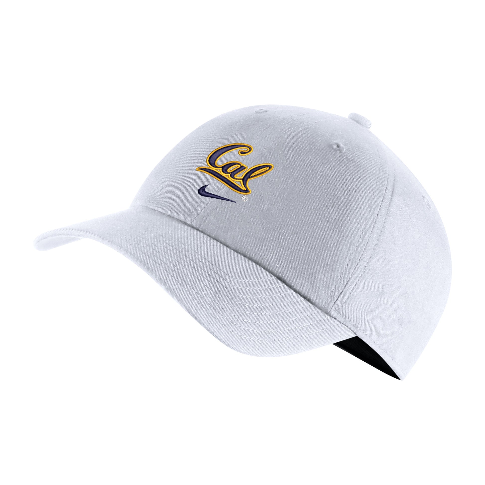 U.C. Berkeley two color Cal embroidered & Nike swoosh campus hat-White-Shop College Wear