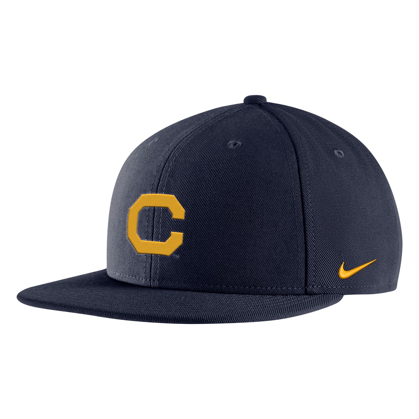 U.C. Berkeley Cal Nike Pro Flatbill Hat-Navy with C block logo.-Shop College Wear