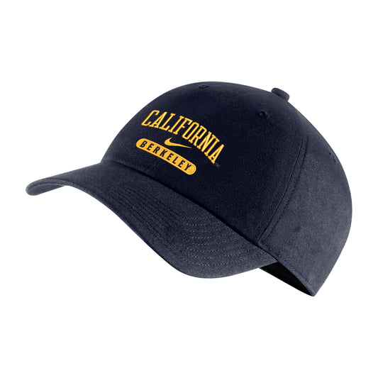 U.C. Berkeley embroidered Cal California arch & Berkeley with Nike swoosh campus hat-Navy-Shop College Wear