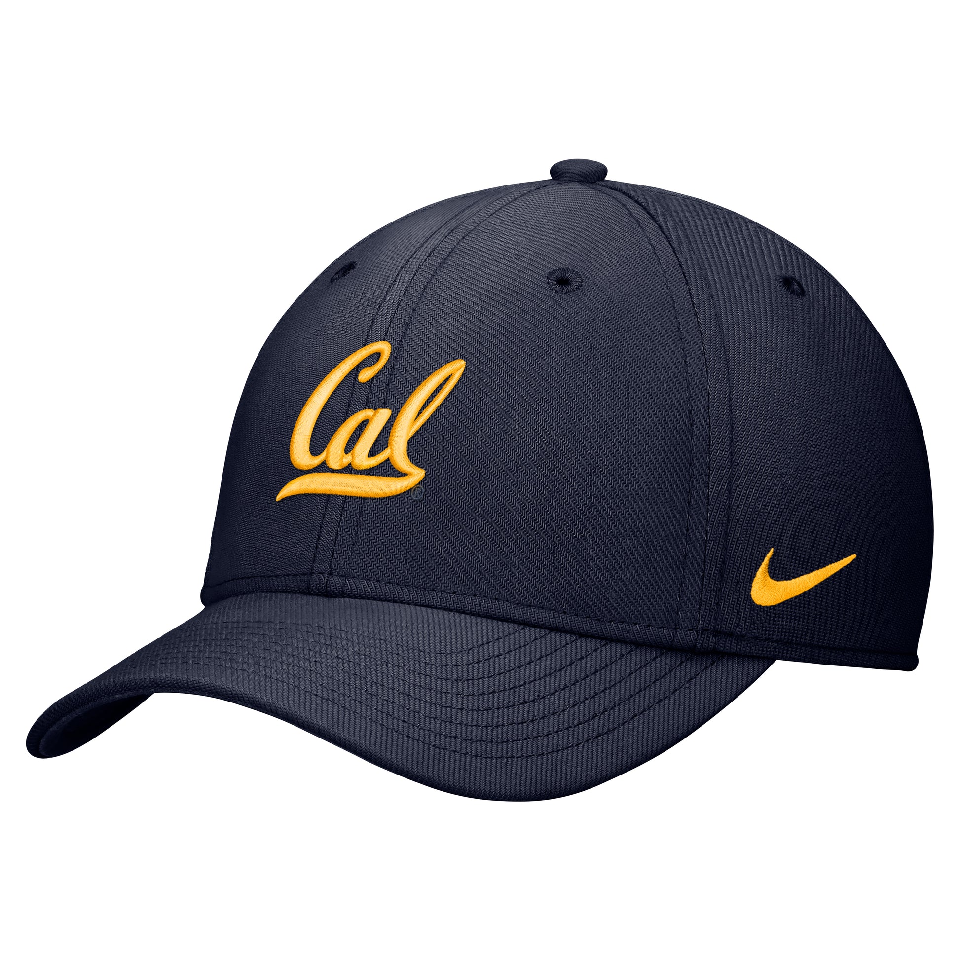 U.C. Berkeley Cal embroidered Nike DRIFIT Rise Cap flex Hat-Navy-Shop College Wear