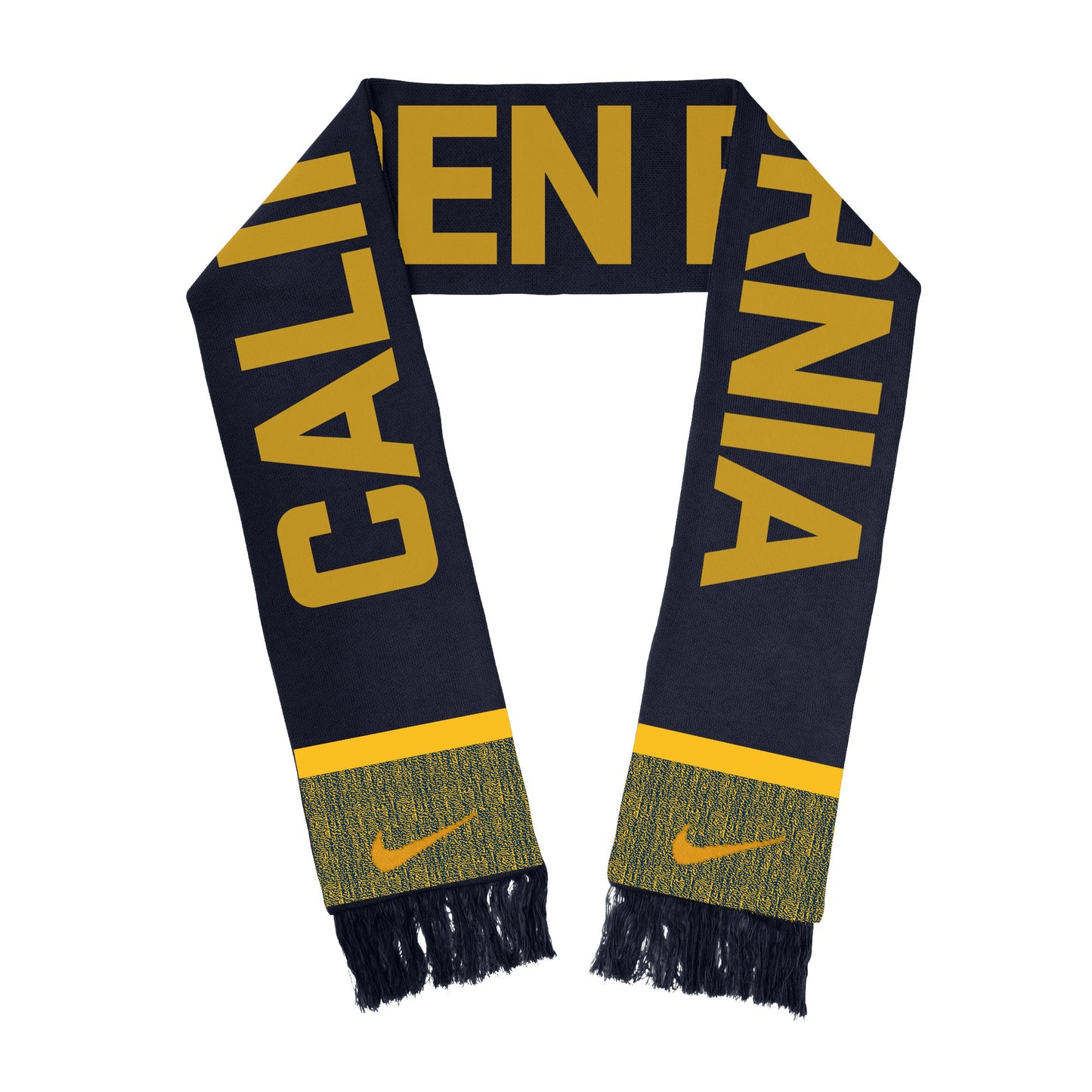 U.C. Berkeley Cal unisex reversible scarf with Cal patch on the other side.-Navy-Shop College Wear