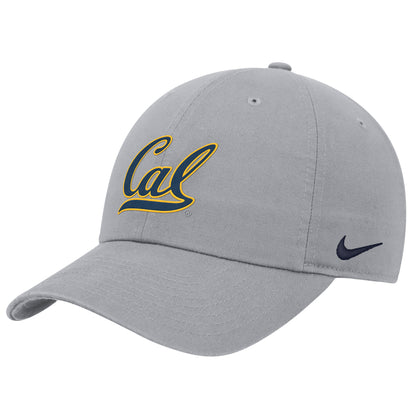 U.C. Berkeley Cal embroidered Nike Club Unstructured Cap adjustable Hat-Gray-Shop College Wear