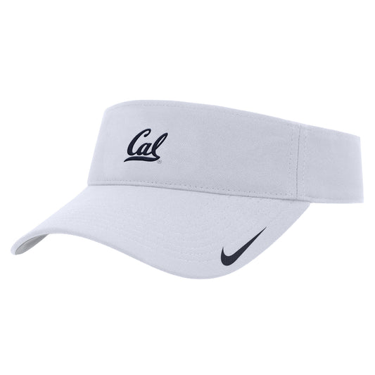 UC Berkeley Cal embroidered Nike Drifit visor-White-Shop College Wear