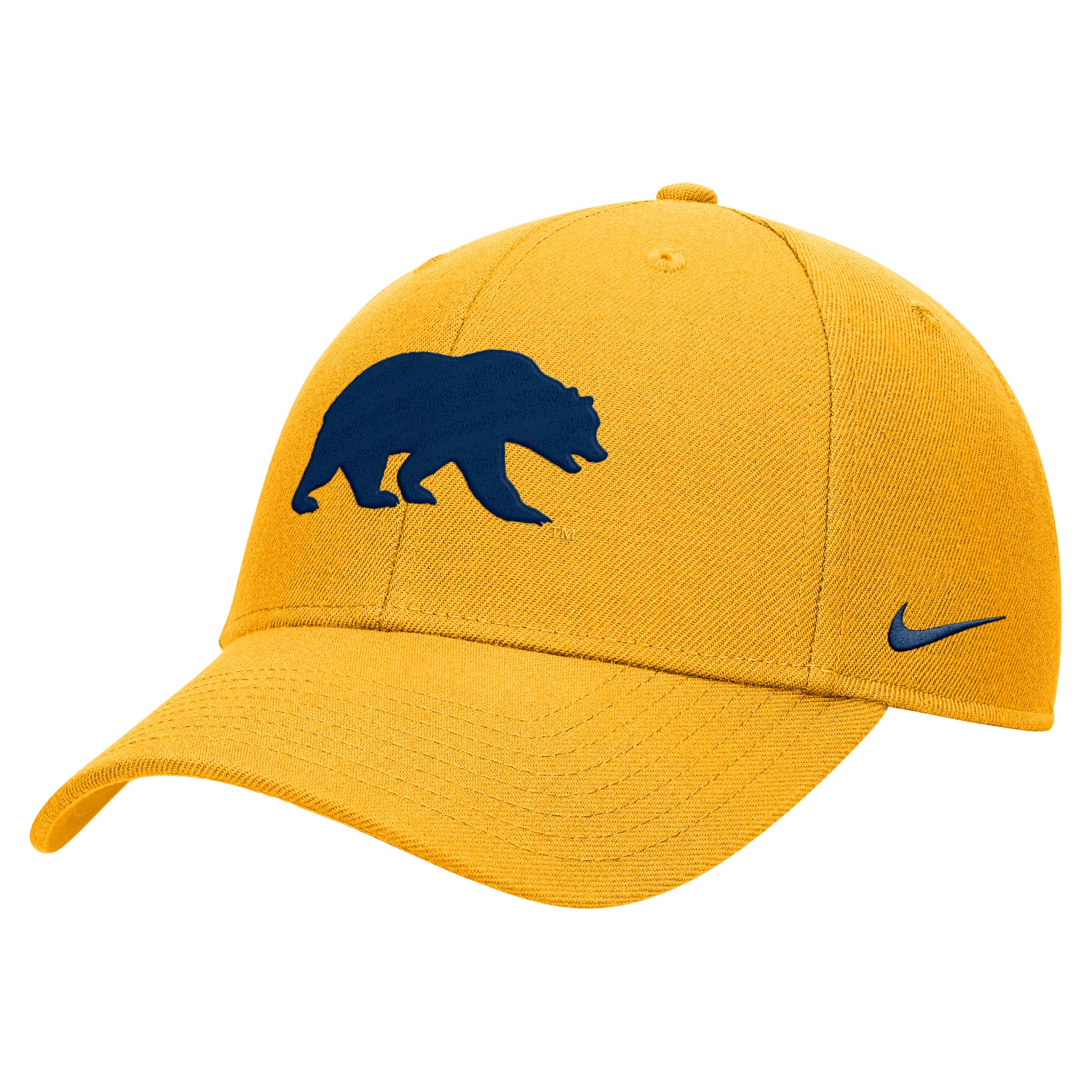 U.C. Berkeley Cal Embroidered Nike DriFit Hat With The Bear Mascot-Gold