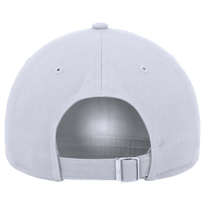 U.C. Berkeley Cal  embroidered Nike Club Unstructured Cap Hat with the C Block logo-White showing the slider.