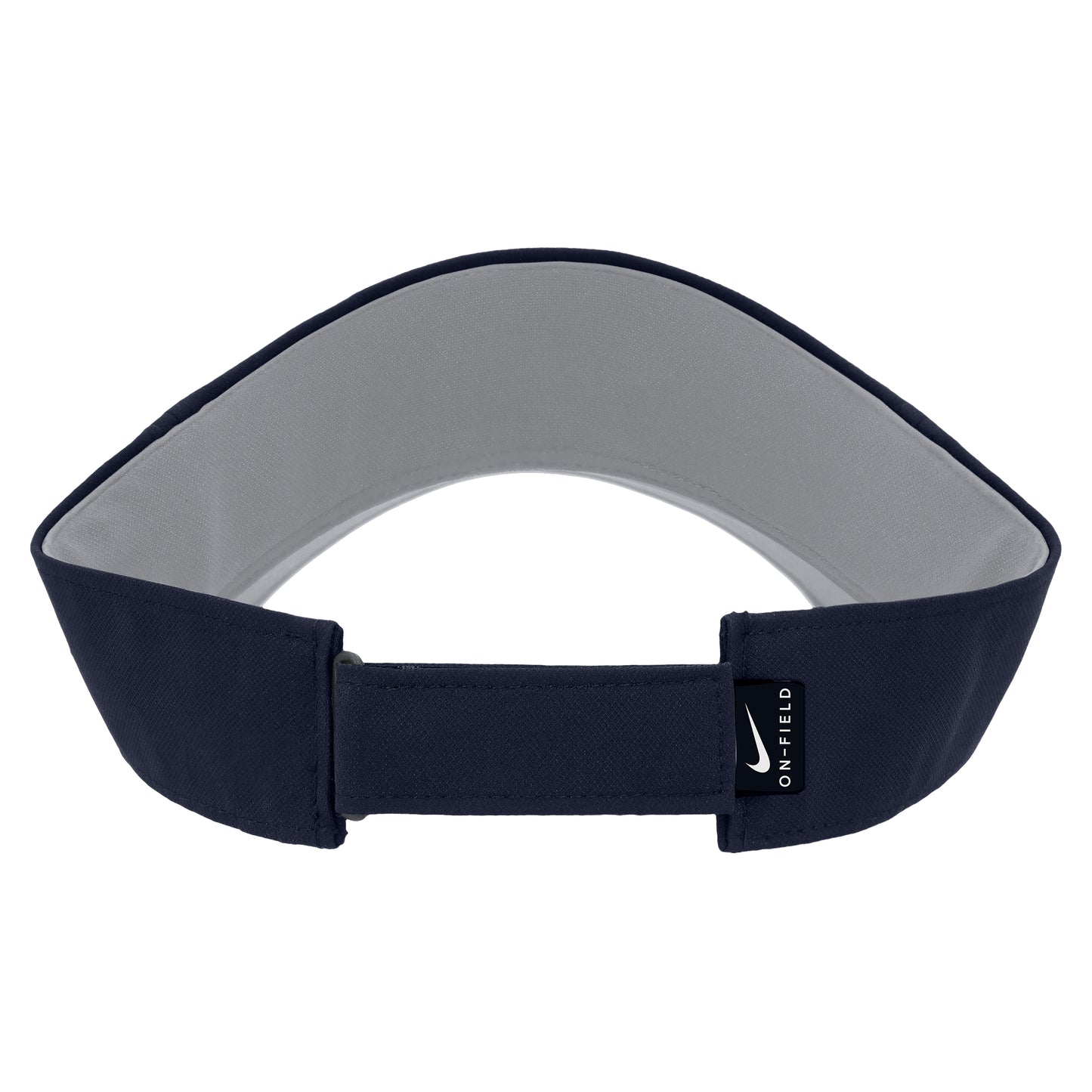 UC Berkeley Cal Block inside Walking Bear embroidered Nike Ace Visor-Navy back side.