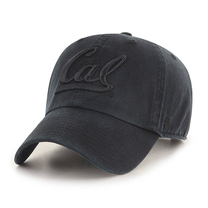U.C. Berkeley Cal Embroidered tone on tone adjustable hat-Black-Shop College Wear