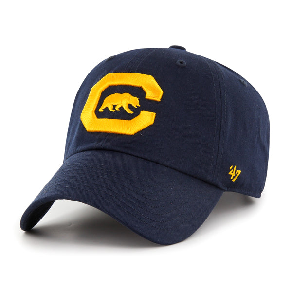 UC Berkeley Golden Bears Cal adjustable cap by 47 Brand with C block and Bear mascot embroidered. - Navy-Shop College Wear