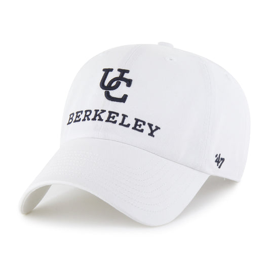 UC Berkeley arch and interlocking UC logo 47 Washed Twill Adjustable Cap - White-Shop College Wear