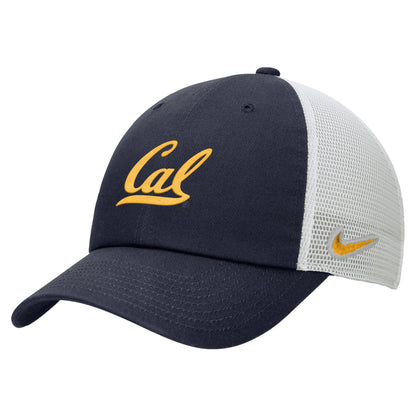 U.C. Berkeley Cal embroidered Nike mesh back Trucker Hat-Navy-Shop College Wear