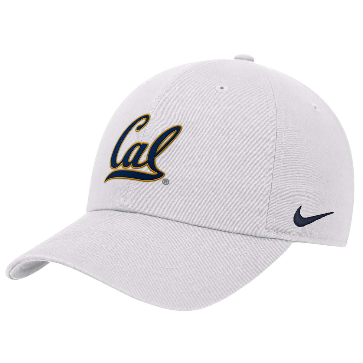U.C. Berkeley Cal embroidered Nike Club adjustable Unstructured Cap flex Hat-White