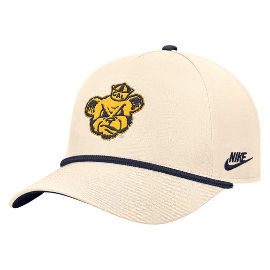U.C. Berkeley Cal embroidered Nike College Vault Rise visor rope structured snapback Hat-Natural-Shop College Wear