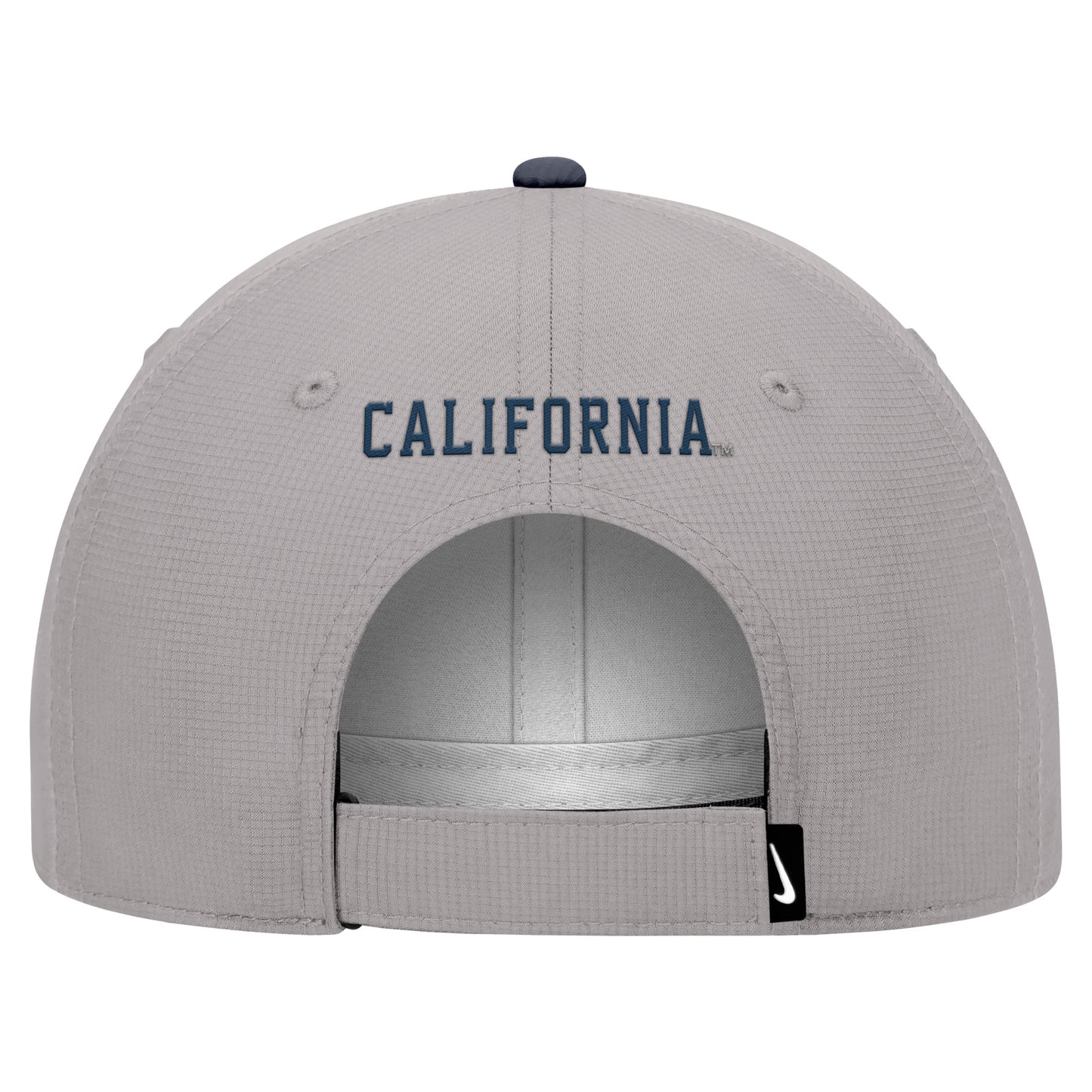 U.C. Berkeley Cal Script Embroidery Nike Club RipStop Dry Performance velcro Hat with -Gray-Shop College Wear