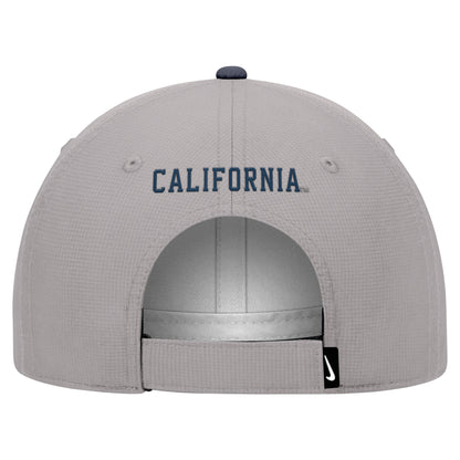 U.C. Berkeley Cal Script Embroidery Nike Club RipStop Dry Performance velcro Hat with -Gray-Shop College Wear