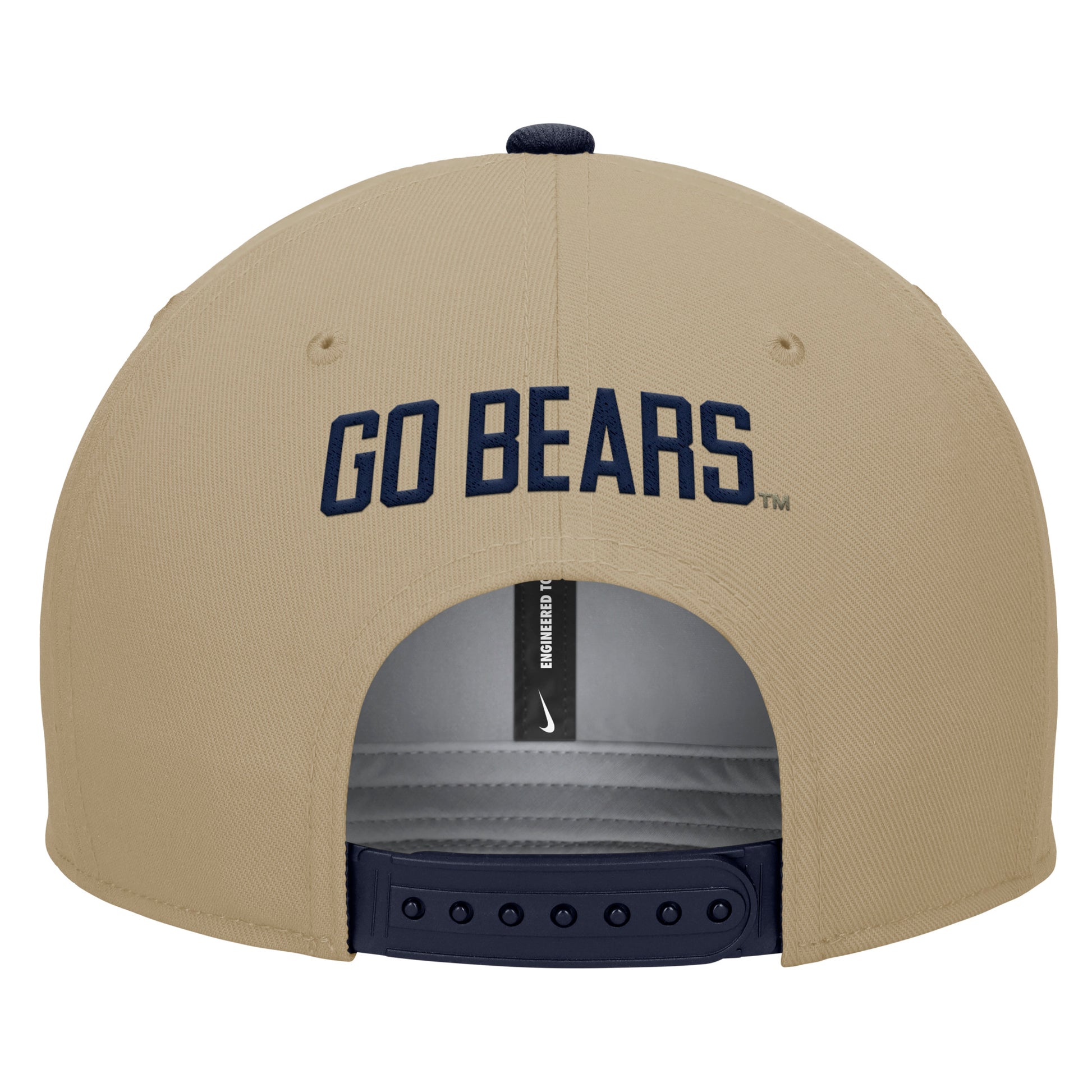 U.C. Berkeley Cal Bears embroidered Nike Pro Flat Bill snapback Hat-Beige-Shop College Wear