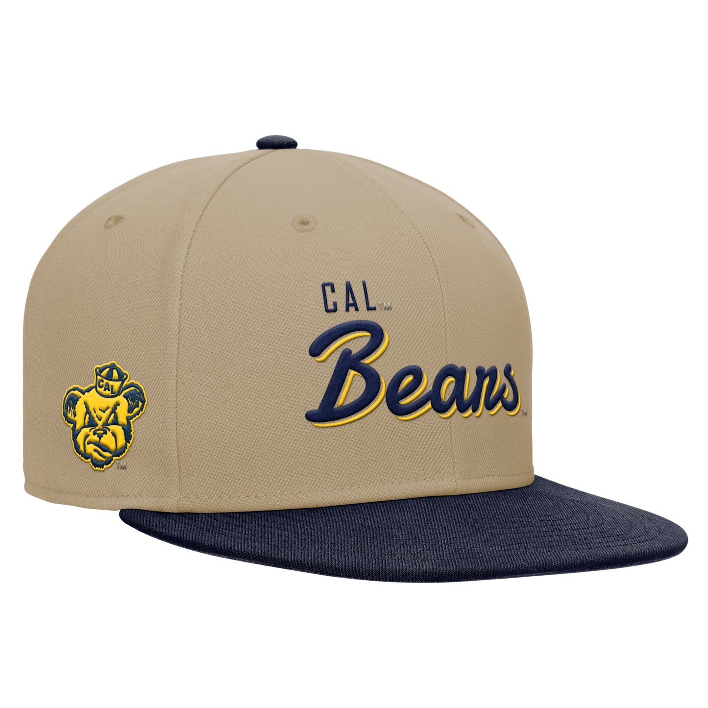 U.C. Berkeley Cal Bears embroidered Nike Pro Flat Bill snapback Hat-Beige-Shop College Wear