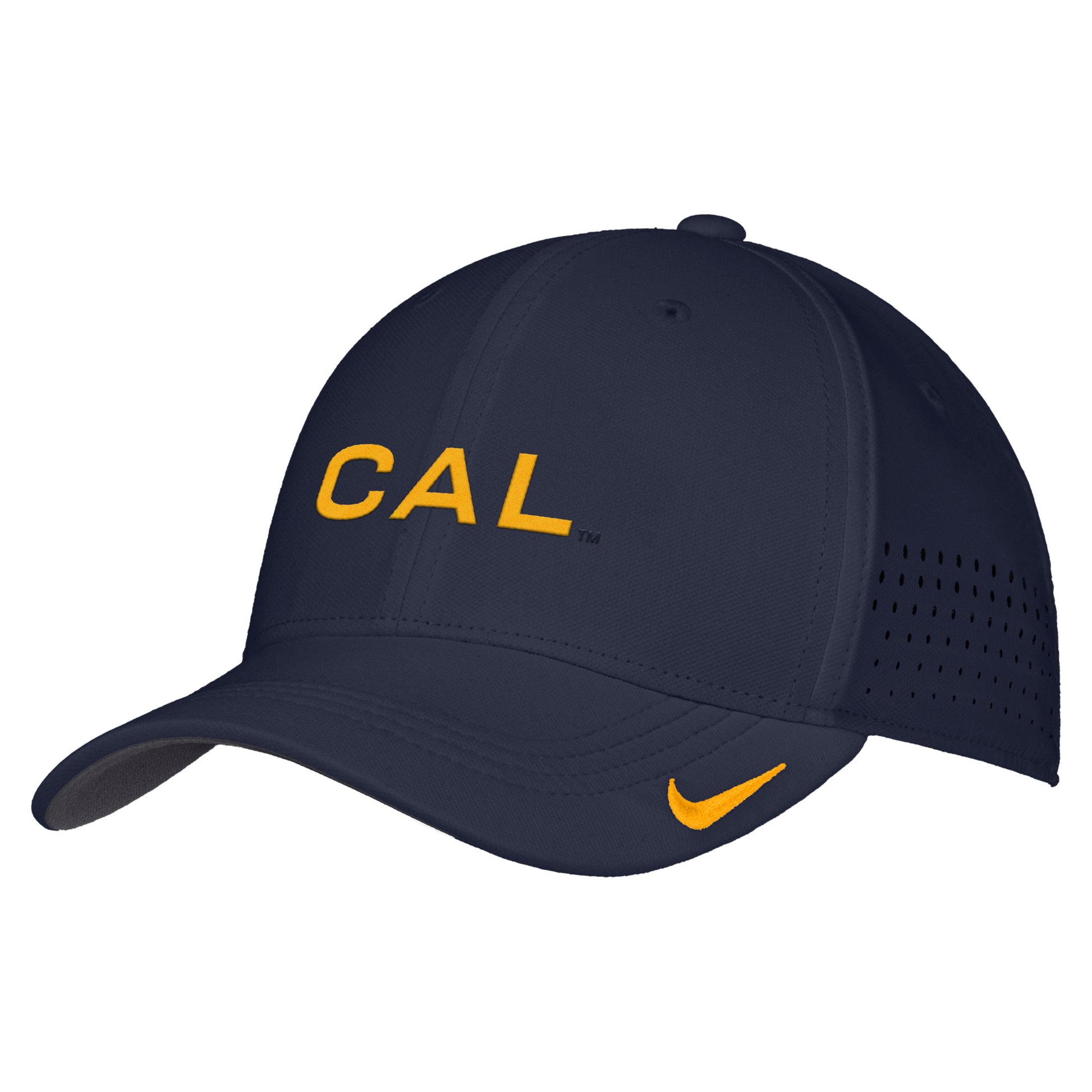 U.C. Berkeley Cal embroidered Nike Aerobill Swoosh Flex 3D Hat-nAVY-Shop College Wear