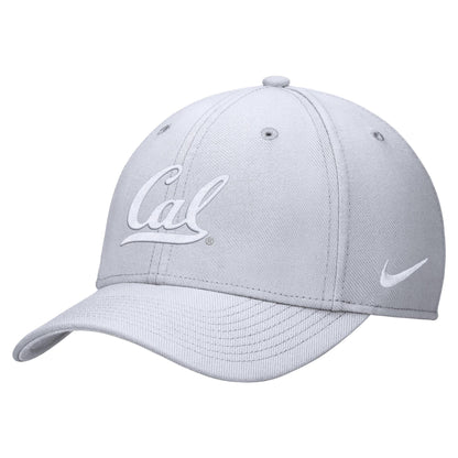 U.C. Berkeley Cal embroidered Swoosh flex/stretch fit hat-White-Shop College Wear