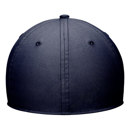 U.C. Berkeley Cal embroidered Nike Swoosh flex/stretch fit hat C Block-Navy-Shop College Wear