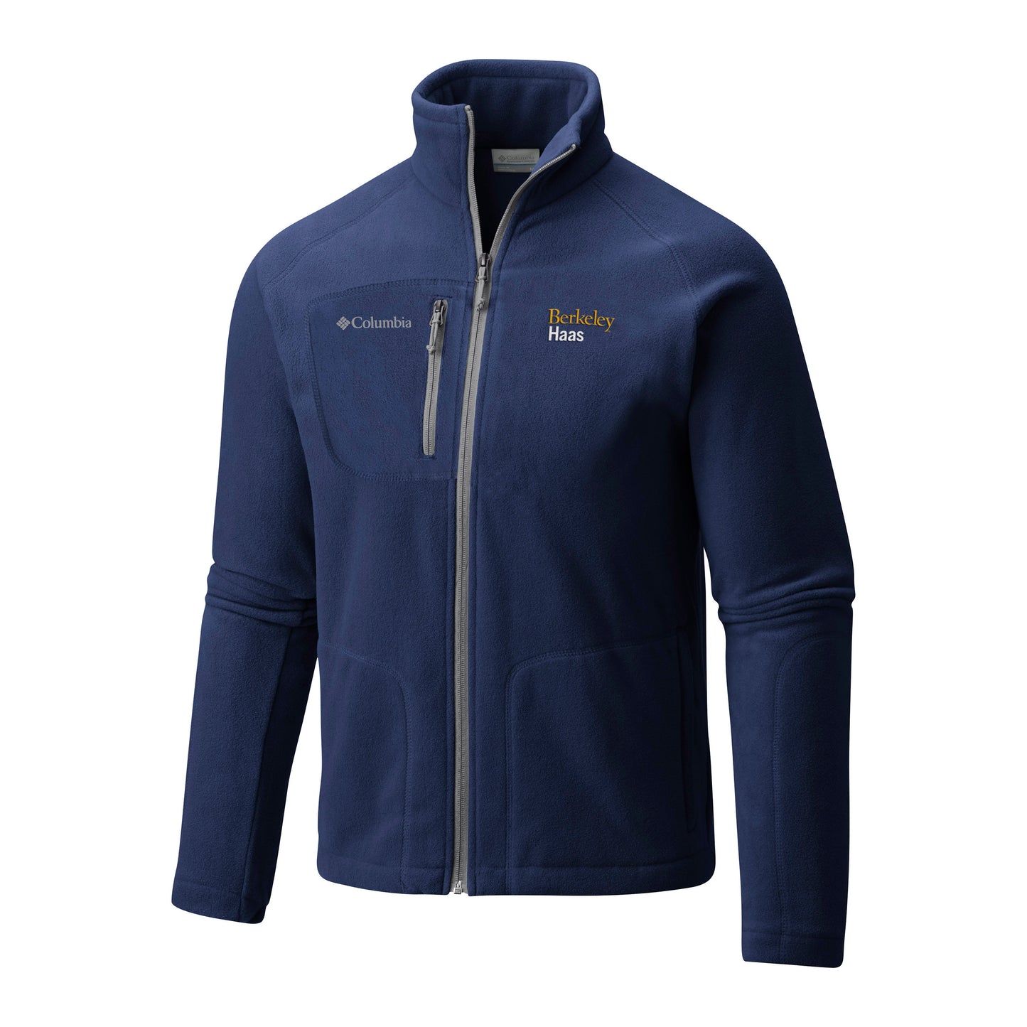 U.C. Berkeley Haas Business School embroidered Columbia Fast Trek II full zip fleece jacket-Navy-Shop College Wear