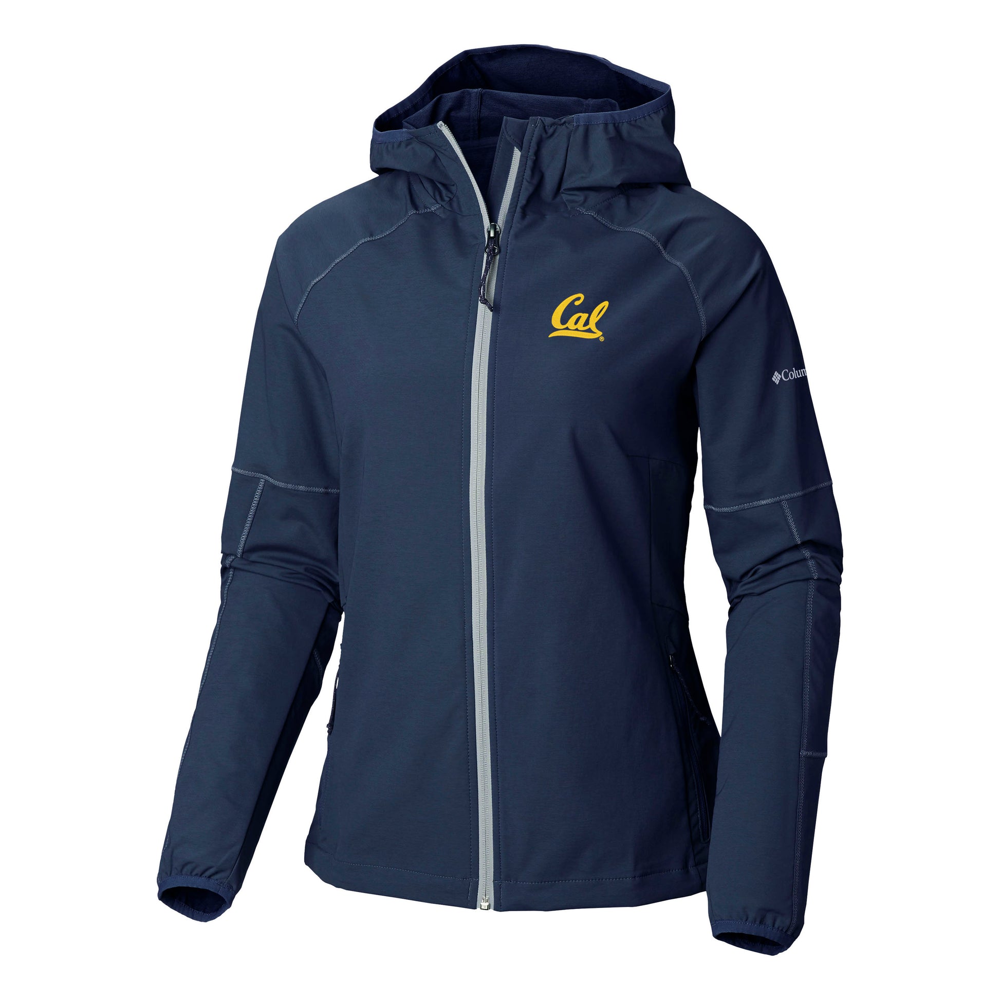 UC Berkeley Cal Embroidered Columbia Women's Soft Shell Jacket - Navy-Shop College Wear