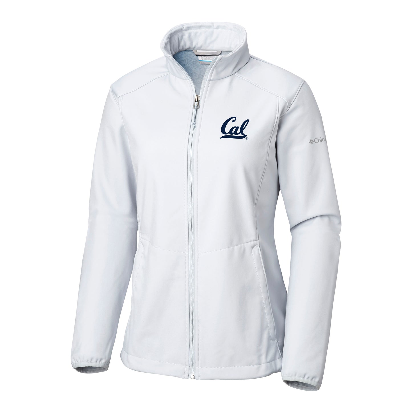 U.C. Berkeley Cal embroidered Columbia women's Ridge II softshell Jacket-White 
