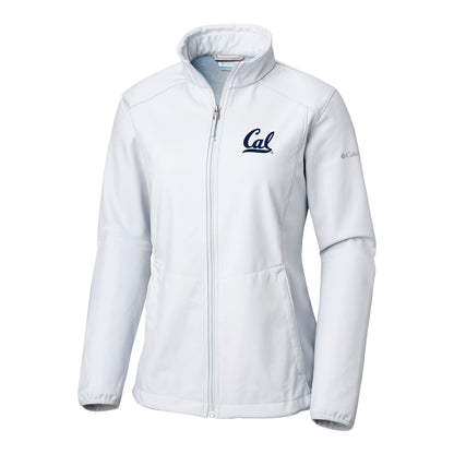 U.C. Berkeley Cal embroidered Columbia women's Ridge II softshell Jacket-White 