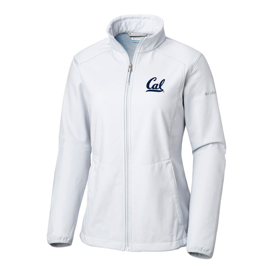 U.C. Berkeley Cal embroidered Columbia women's Ridge II softshell Jacket-White-Shop College Wear