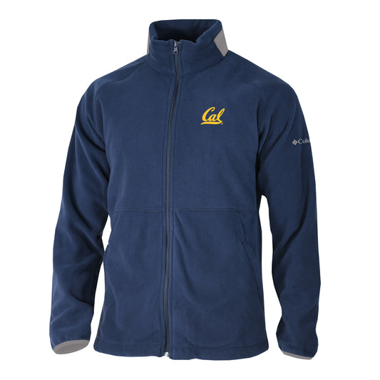 U.C. Berkeley Cal embroidered Columbia Everest Ridge Fleece full zip-Navy-Shop College Wear