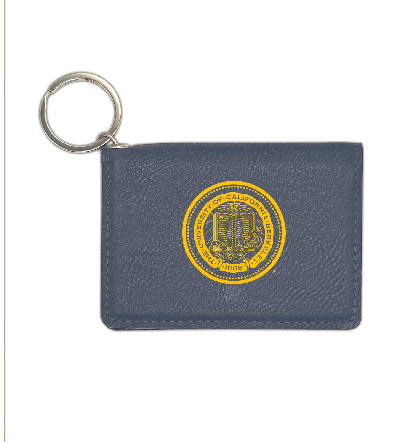 UC Berkeley seal leather ID Holder-Navy-Shop College Wear