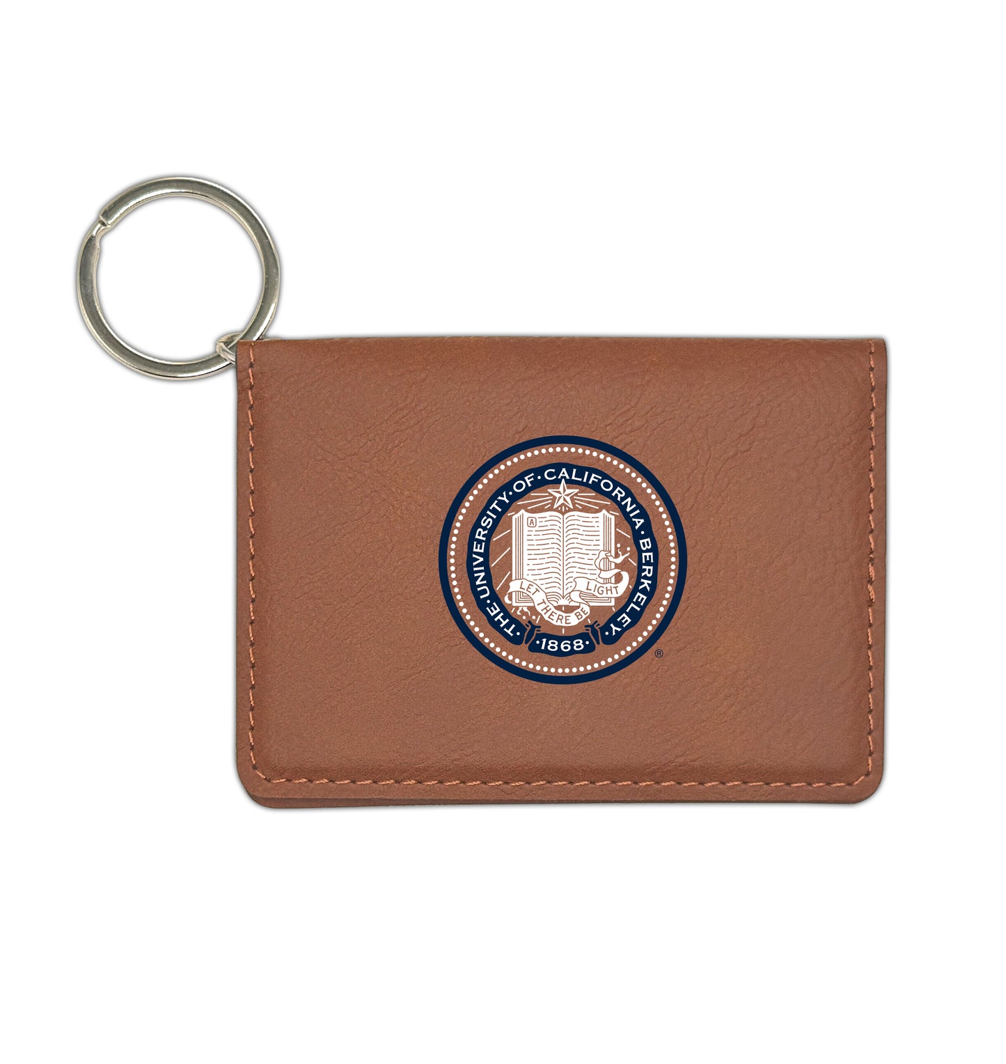 UC Berkeley seal leather ID Holder-Brown-Shop College Wear