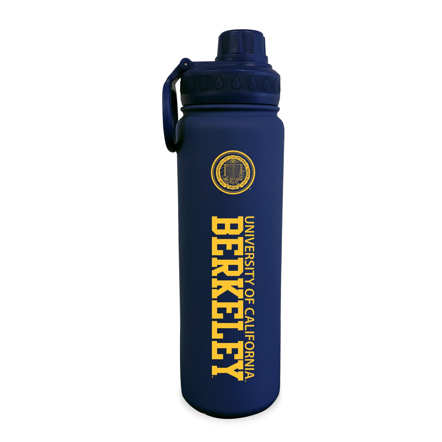 U.C. Berkeley Cal 24 oz stainless steel sports bottle- navy-Shop College Wear