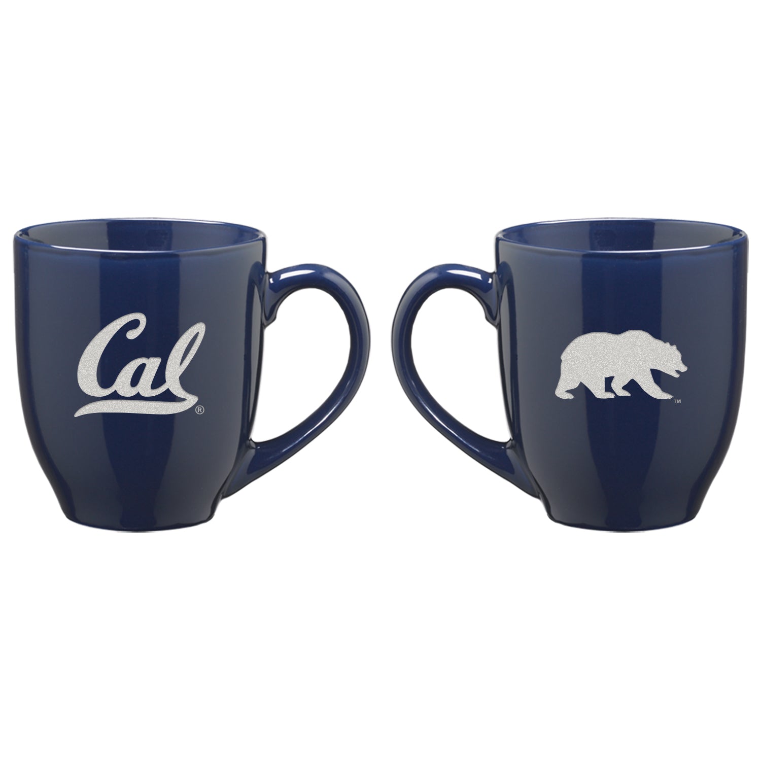 UC Berkeley Cal Bear seal Laser Engraved 16 Oz. Bistro Ceramic Mug-Navy-Shop College Wear