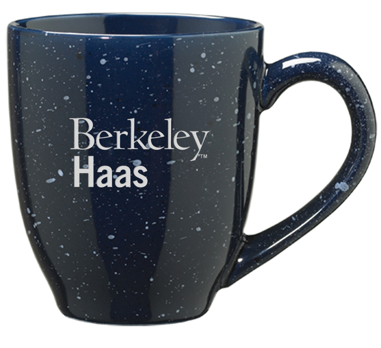University Of California Berkeley Haas Laser Engraved 16 Oz. Speckled Ceramic Mug-Navy-Shop College Wear