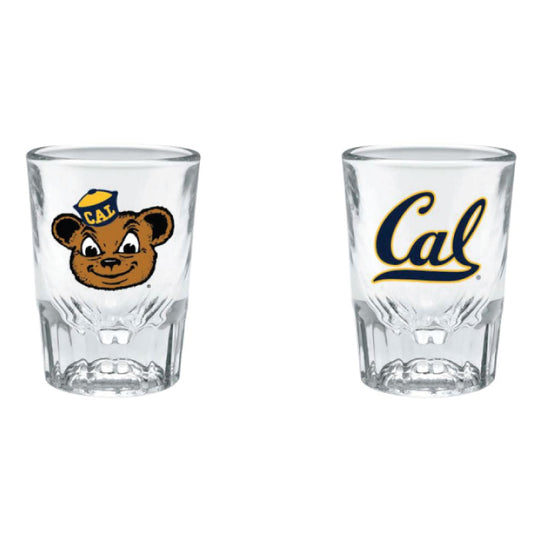 U.C. Berkeley Cal whisky shot glass-2 ounce-Shop College Wearwith Oski on one side and Cal on the other side.